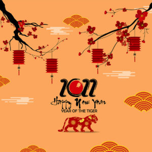 chinesische Neujahrs-E-Cards, Jahr des Tigers, geschäftlich, ohne Werbung (828)