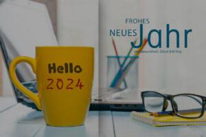 lustige Neujahrs-E-Card „Büro“ mit Kaffeetasse für nette Kollegen (272)