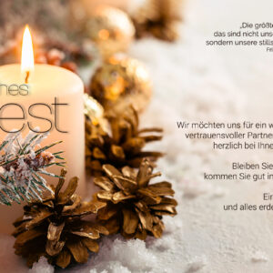 geschäftliche Weihnachts-E-Card "Frohes Fest" ohne Werbung, mit Spruch (0860)