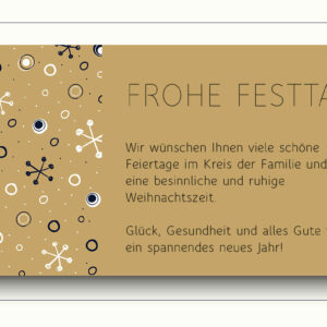 digitale Weihnachtsecard in Gold, mit Spruch geschäftlich, ohne Werbung (865)