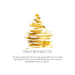 abstrakte Weihnachts eCard für Kunden in Weiß/Gold mit Spruch, ohne Werbung (894-1)