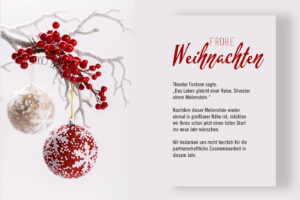 edle geschäftliche Weihnachts E-Card in Rot & Weiß, mit Spruch, ohne Werbung (901)