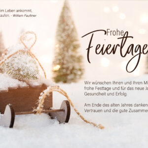 geschäftliche Weihnachts-E-Card "Frohe Feiertage" ohne Werbung, mit Spruch (920)