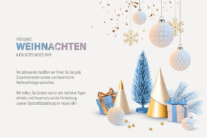 edle geschäftliche Weihnachts E-Card in Pastell mit Spruch, ohne Werbung (931)