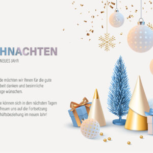 edle geschäftliche Weihnachts E-Card in Pastell mit Spruch, ohne Werbung (931)