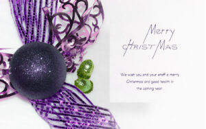 geschäftliche Weihnachts E-Card in Violett, ohne Werbung, Mit Spruch EN (937)