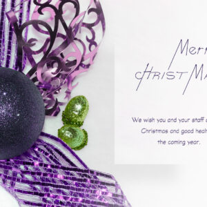 geschäftliche Weihnachts E-Card in Violett, ohne Werbung, Mit Spruch EN (937)