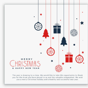 geschäftliche Weihnachtskarte, E-Card mit Spruch auf EN, ohne Werbung (963)