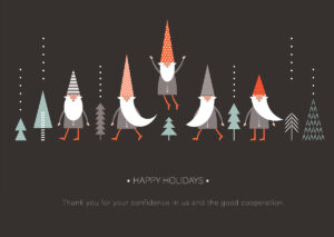 "Happy Holidays" Business Christmas eCard, ohne Werbung, mit Spruch EN (971)