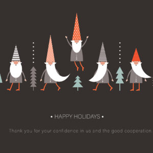"Happy Holidays" Business Christmas eCard, ohne Werbung, mit Spruch EN (971)