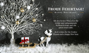 geschäftliche Weihnachts E-Card mit Spruch in DE/EN • außergewöhnliche Weihnachtskarte (990)