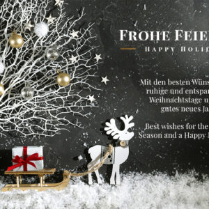 geschäftliche Weihnachts E-Card mit Spruch in DE/EN • außergewöhnliche Weihnachtskarte (990)
