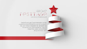 Weihnachtskarte mit außergewöhlichem Weihnachtsbaum, E-Card für Kunden mit Spruch, ohne Werbung (1011)