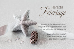 digitale Weihnachtkarte geschäftlich, edle Weihnachts E-Card mit Stern. ohne Werbung, mit Spruch (1020)
