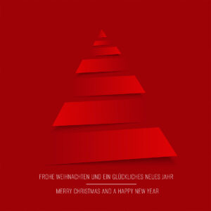 geschäftliche Weihnachts eCard in Rot, Spruch DE/EN ohne Werbung (1029)
