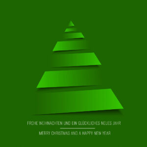 geschäftliche Weihnachts eCard in Grün, Spruch DE/EN ohne Werbung (1029)