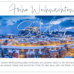 wunderschöne geschäftliche Weihnachts E-Card von Salzburg, mit Spruch, ohne Werbung (1043)