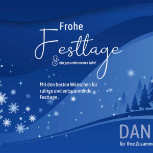 abstrakte geschäftliche Weihnachts eCard in Blau & Weiß, mit neutralem Spruch, ohne Werbung (1063)