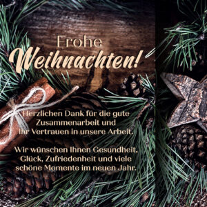 Nostalgische Weihnachts-E-Card, geschäftlich und Spruch (1091)