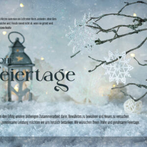 nostalgische Weihnachts E-Card mit Laterne, ohne Werbung mit Spruch (1097)