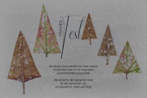 abstrakte, geschäftliche Weihnachtskarte "Frohes Fest" mit neutralen Spruch, ohne Werbung (1103)