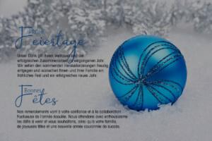umweltfreundliche Business Weihnachts E-Card, ohne Werbung, mit mehrsprachigen Spruch DE/FR (1116)
