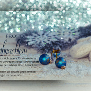 umweltfreundliche geschäftliche Weihnachts-E-Card mit Socken - Türkis & Blau, mit Spruch, ohne Werbung (1151)