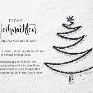 umweltfreundliche Weihnachts E-Card in Weiß & Schwarz mit Spruch, ohne Werbung (1206)