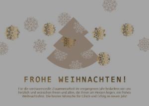 stylische geschäftliche, digitale Weihnachtskarte, E-Card mit Spruch Deutsch, ohne Werbung (1231)