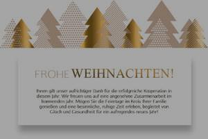 stylische geschäftliche, digitale Weihnachts E-Card mit Spruch auf Deutsch oder Englisch, ohne Werbung (1232)
