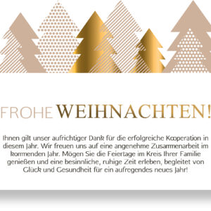 stylische geschäftliche, digitale Weihnachts E-Card mit Spruch auf Deutsch oder Englisch, ohne Werbung (1232)