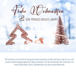 edle geschäftliche, digitale Weihnachtsgrußkarte, Weihnachts E-Card mit Spruch ohne Werbung (1242)