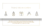 edle Weihnachts eCard für Kunden in Weiß/Gold mit Spruch, ohne Werbung (1244-1)