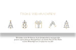 edle Weihnachts eCard für Kunden in Weiß/Gold mit Spruch, ohne Werbung (1244-2)