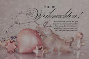 sehr edle geschäftliche Weihnachts eCard in Rosé mit Spruch, ohne Werbung (1275)