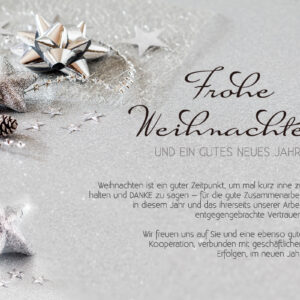 stilvolle geschäftliche Weihnachts E-Card in Pastell mit Sternen, ohne Werbung mit Spruch (1318)